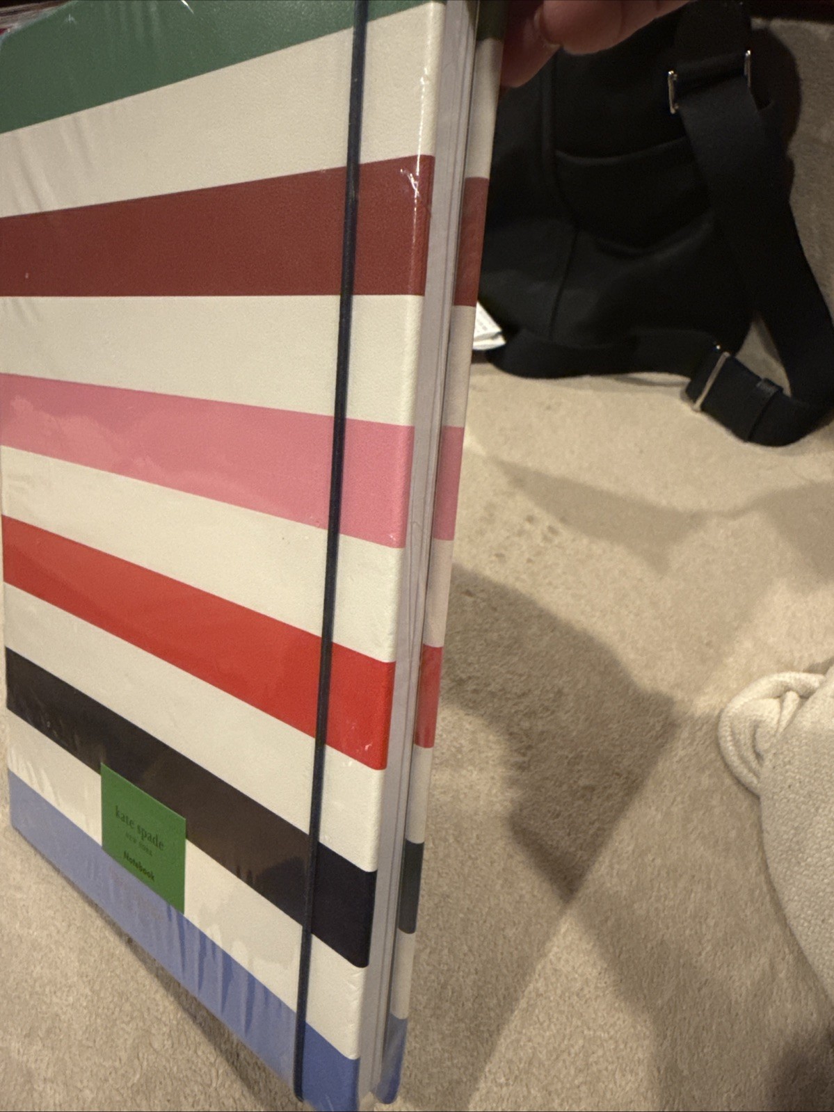 Kate Spade ADVENTURE STRIPE TAKE NOTE XL NOTEBOOK 168 Lined Pages/Ribbon/Pocket