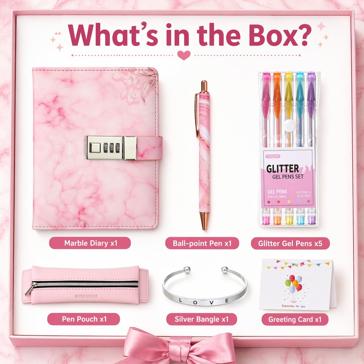 Secret Diary with Lock 256 Pages for Girls Ages 8-12 – Cute Gift Set with Pens