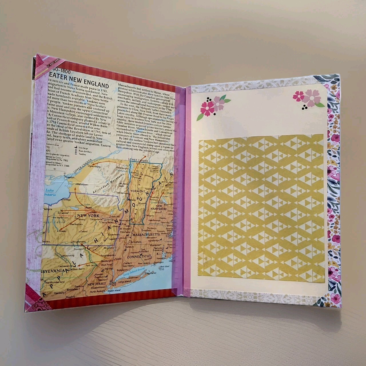 Vintage Theme Naked Journal 32 pages for Memories, Travel Log or Mementos (qs)