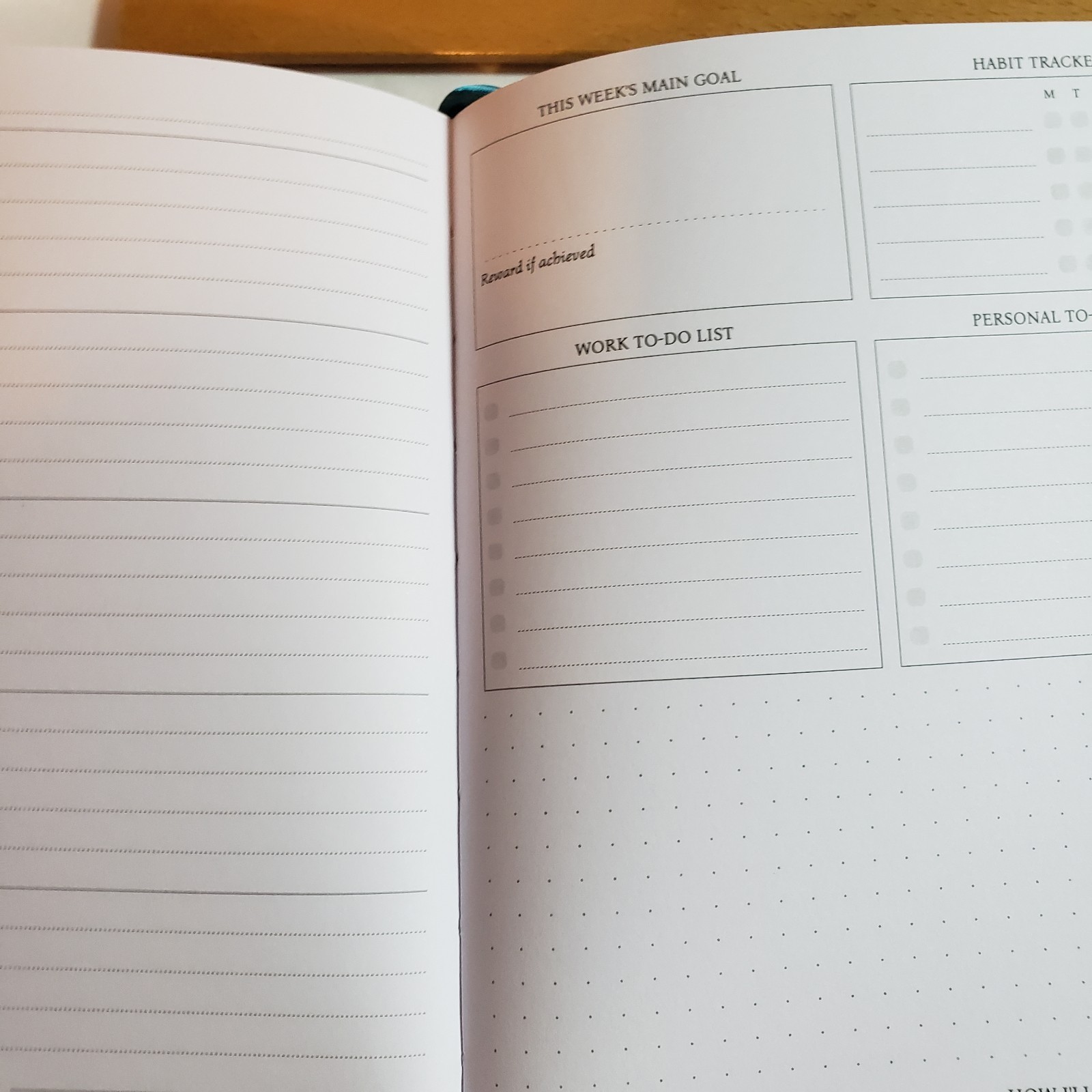 Legend Planner Weekly Monthly Notebook Journal Stickers Goals Teal Aquamarine