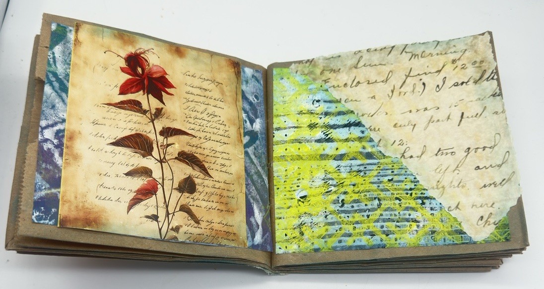 Hand Made Junk Journal Let You Heart Be Your Guide Theme Coffee Dyed Paper