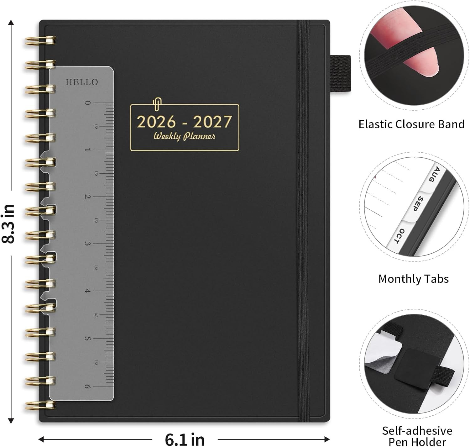 Academic Planner 2026-2027, July 2026 – June 2027, Weekly and Monthly, 5.7″ x 8.