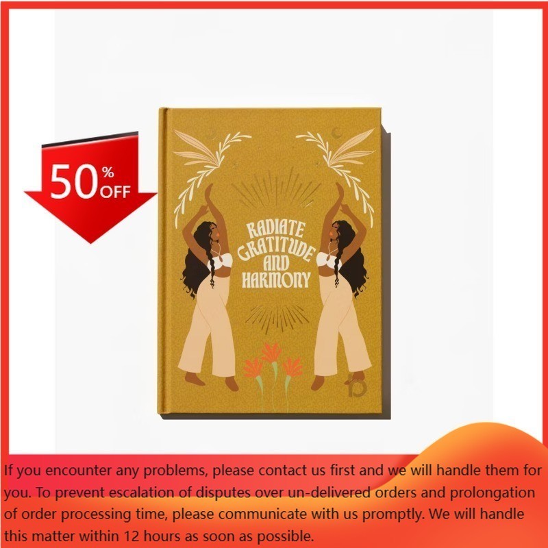 Be Rooted 6″x8″ Book Bound Guided Gratitude Affirmation Journal Gold