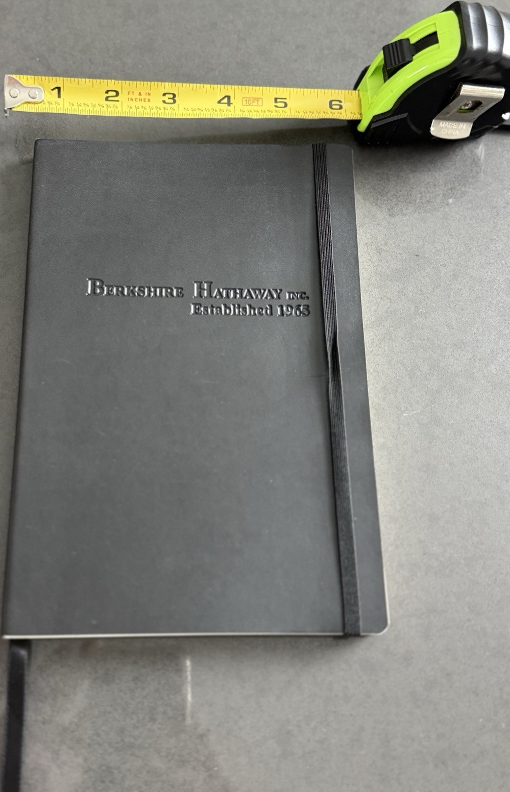 Berkshire Hathaway Inc. Black Hardcover Lined Journal Notebook w/ Elastic Band