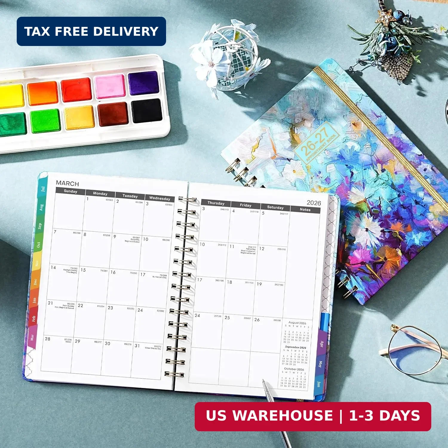 2026-2027 Appointment Book – Weekly & Monthly Planner, 6.3″ x 8.4″, JULY 2026 –