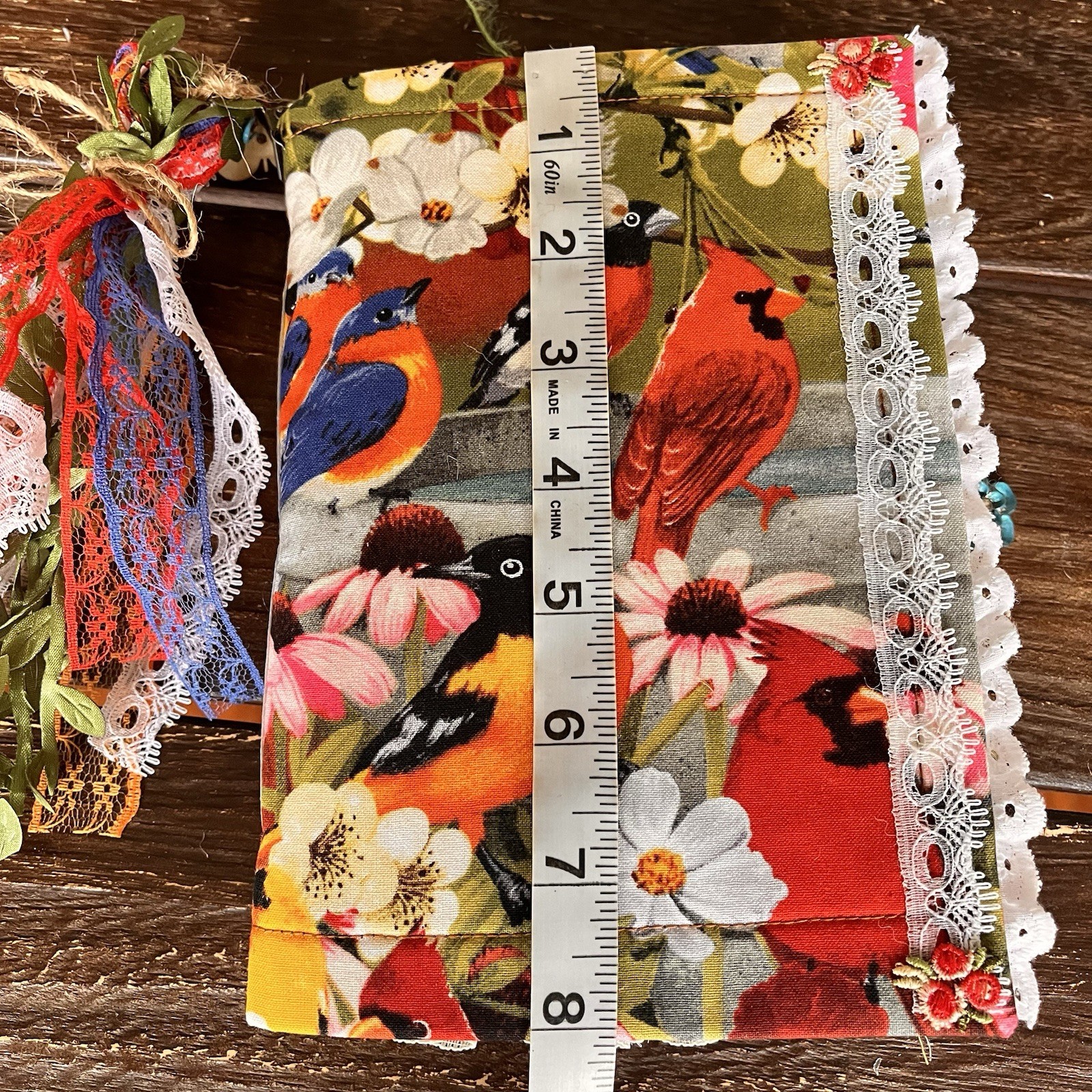 Bird Themed Junk Journal 3 Signatures Softcover Decorated Floral Colorful