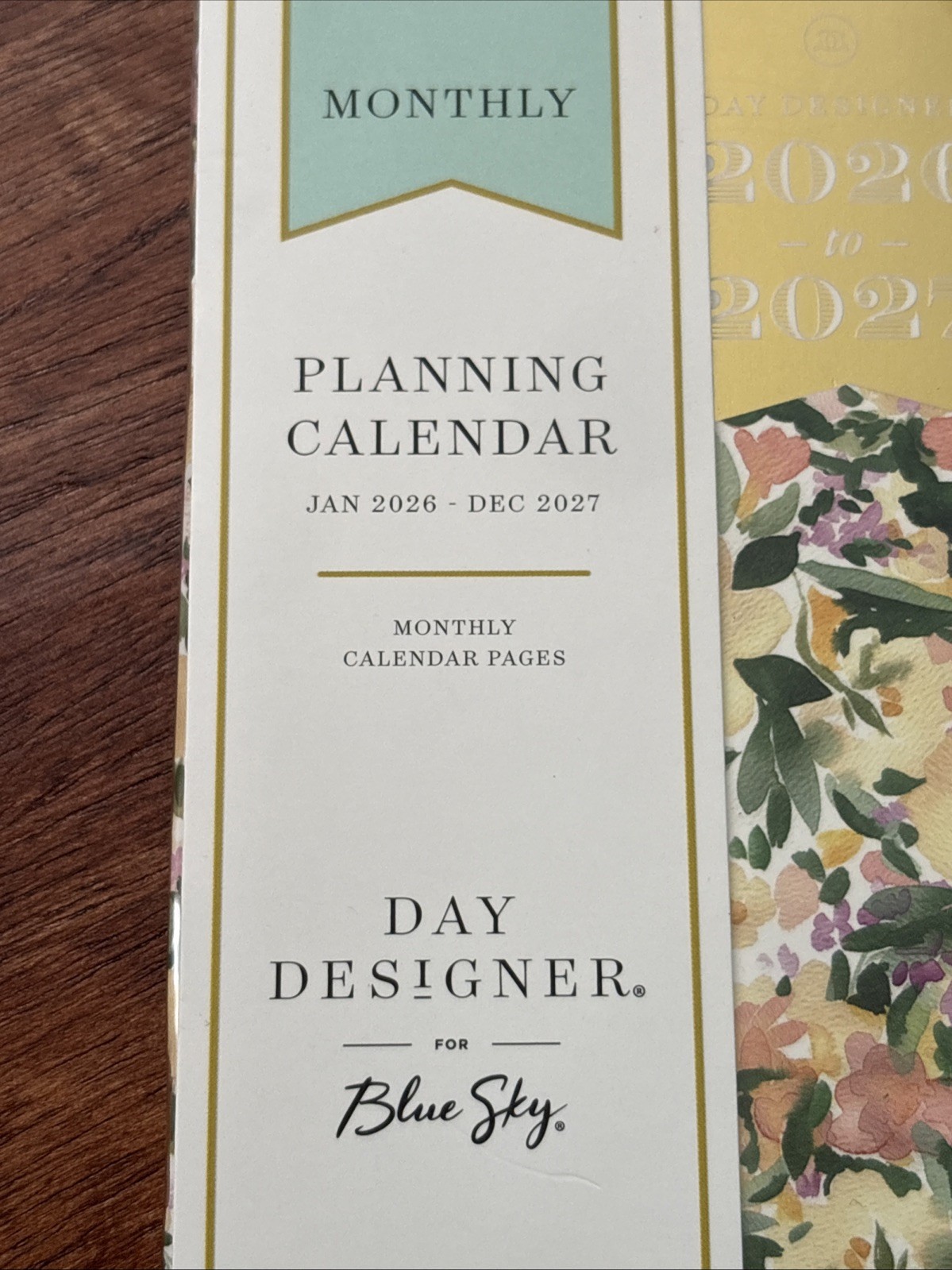 Blue Sky 2026 2027 Pocket Calendar Floral Checkbook Planner Mini NEW