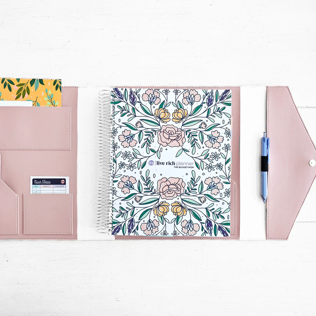 NEW The Budget Mom Live Rich Planner (Small) and Pink Folio