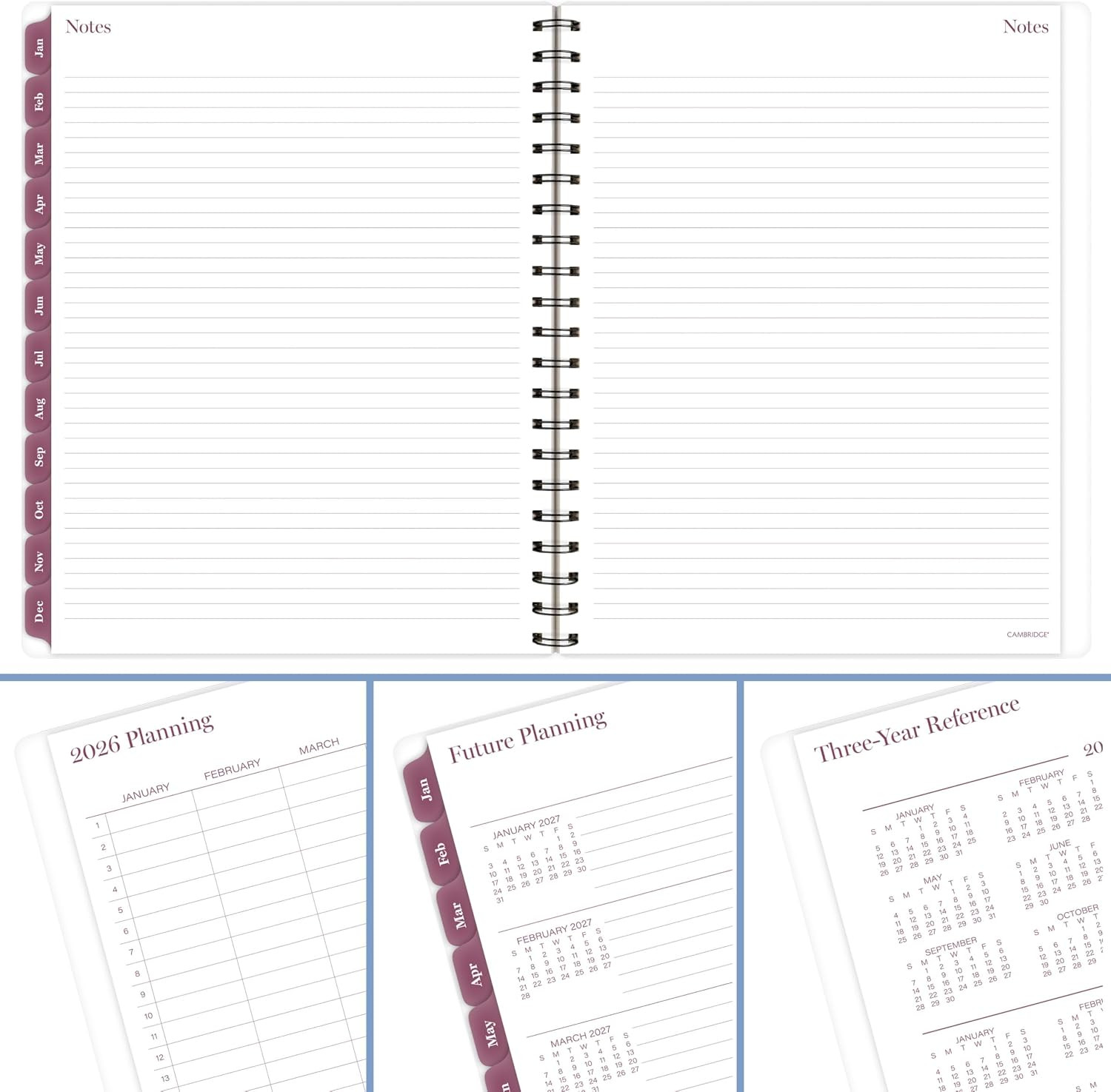 2026 Planner, Weekly & Monthly, 8-1/2″ x 11″, Large, Customizable, Facet (1755-9