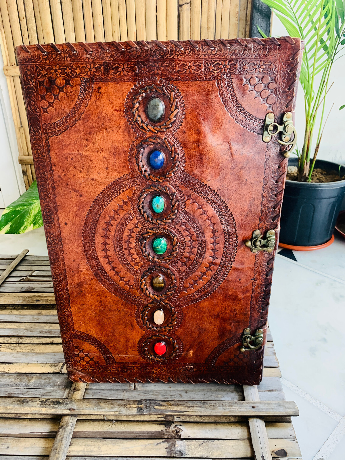New Handmade World Leather Journal Writing Notebook Bound Notepad 22X14 inch