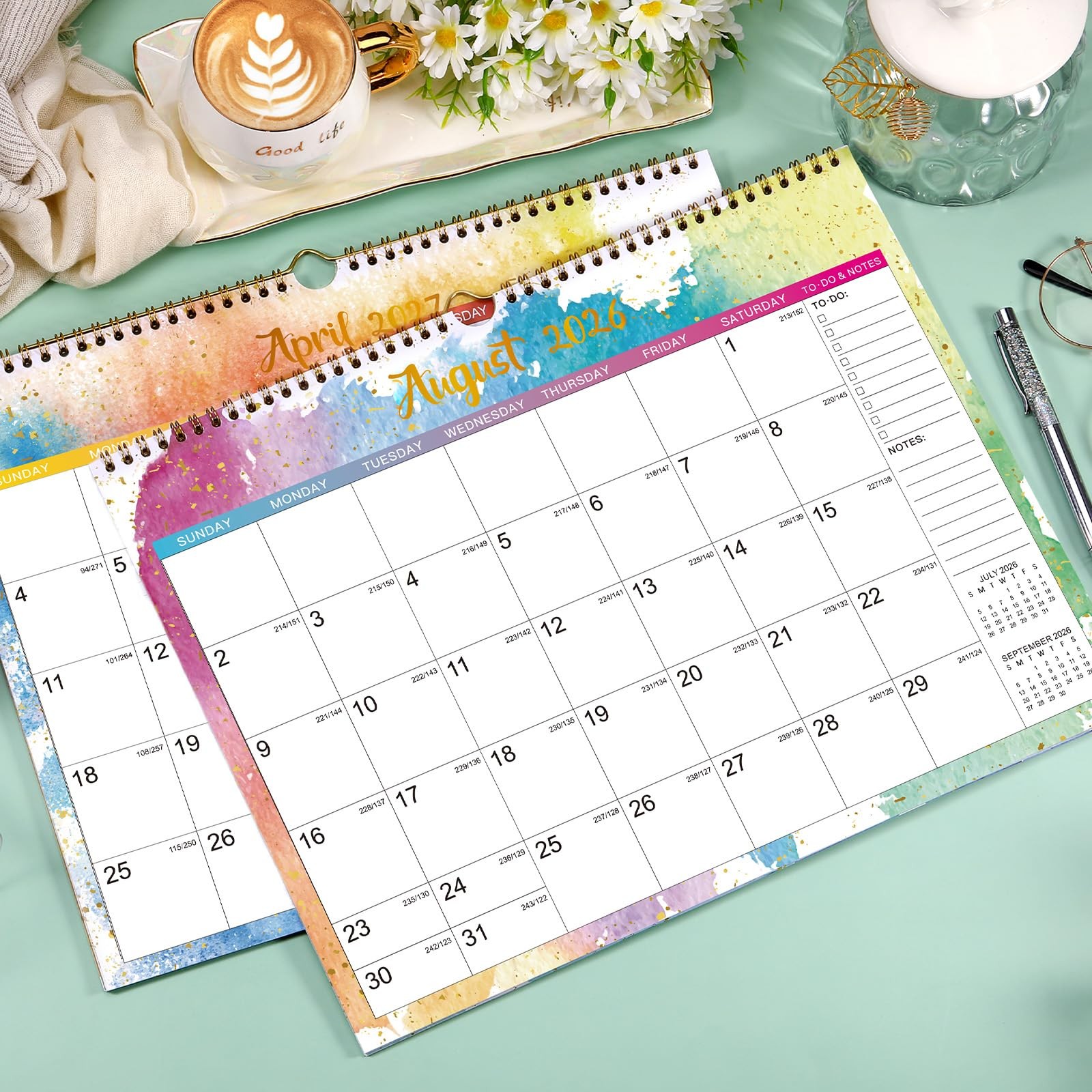 Wall Calendar 2026-2027 – Calendar, JUL 2026 – 14.8″ x 11.5″, white