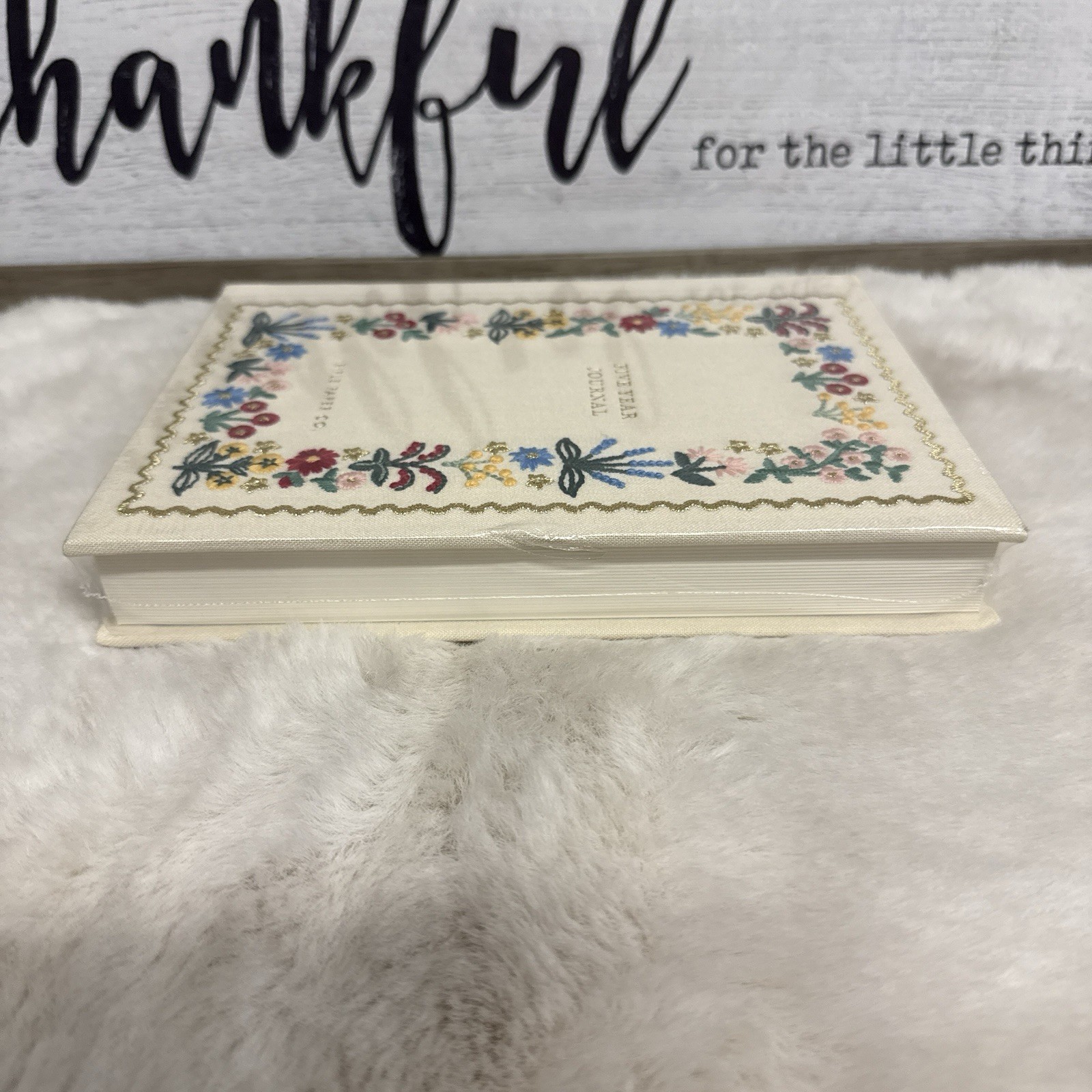 Rifle Paper Co Floral Embroidered Five Year Journal BEAUTIFUL New w/ Flaw