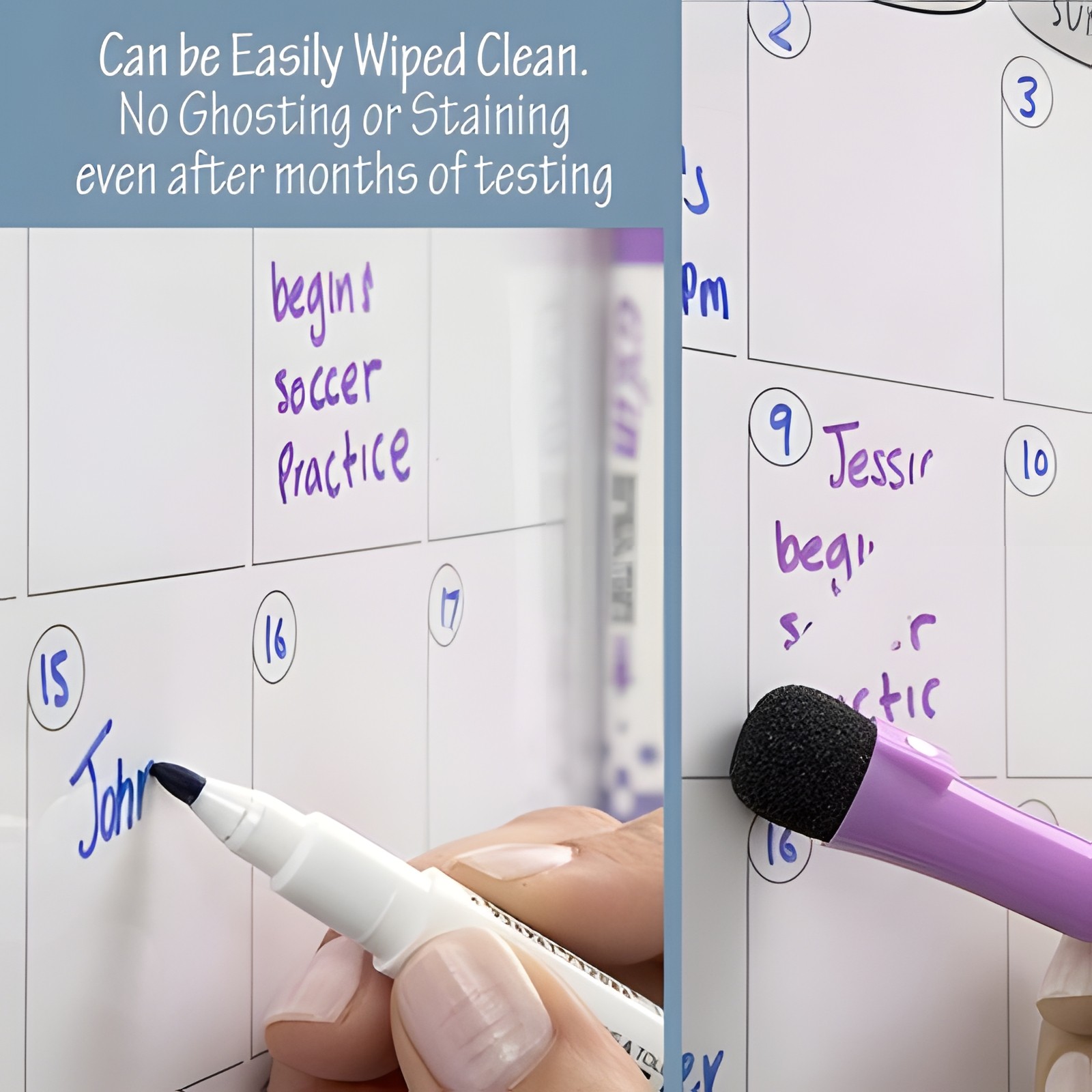 2 PCS Magnetic Dry Erase Daily Planner Chore Chart Refrigerator 17×12 4 Markers