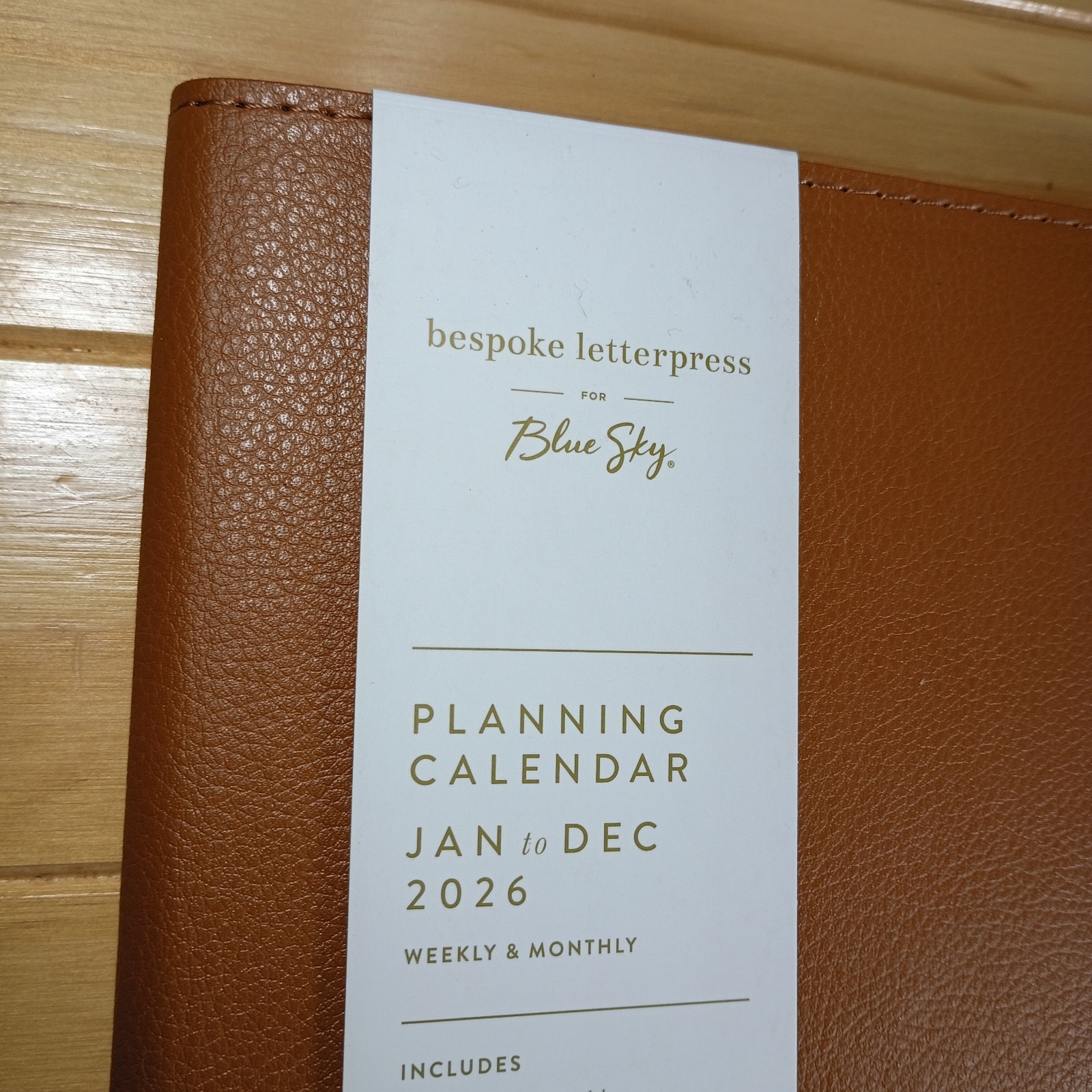 2026 Bespoke Letterpress – Blue Sky Bespoke Letterpress Planning Calendar 156220