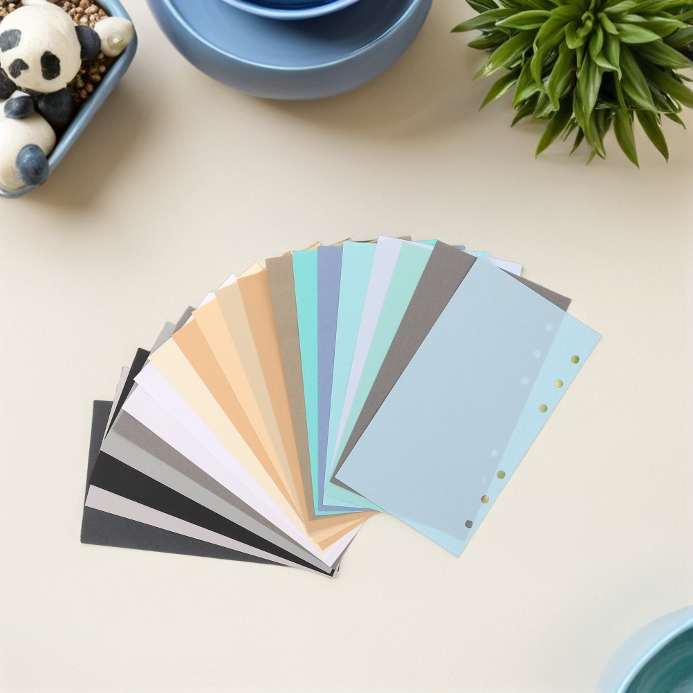 40 Sheets Colored Writing Paper A6 Planner Inserts Hole Notebook Filler