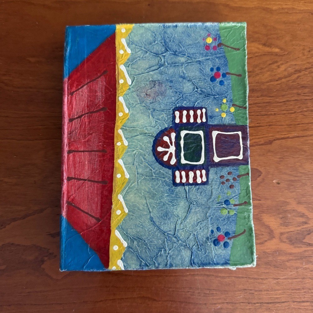Dominican Folk Art Journal Blank Notebook Colorful Abstract