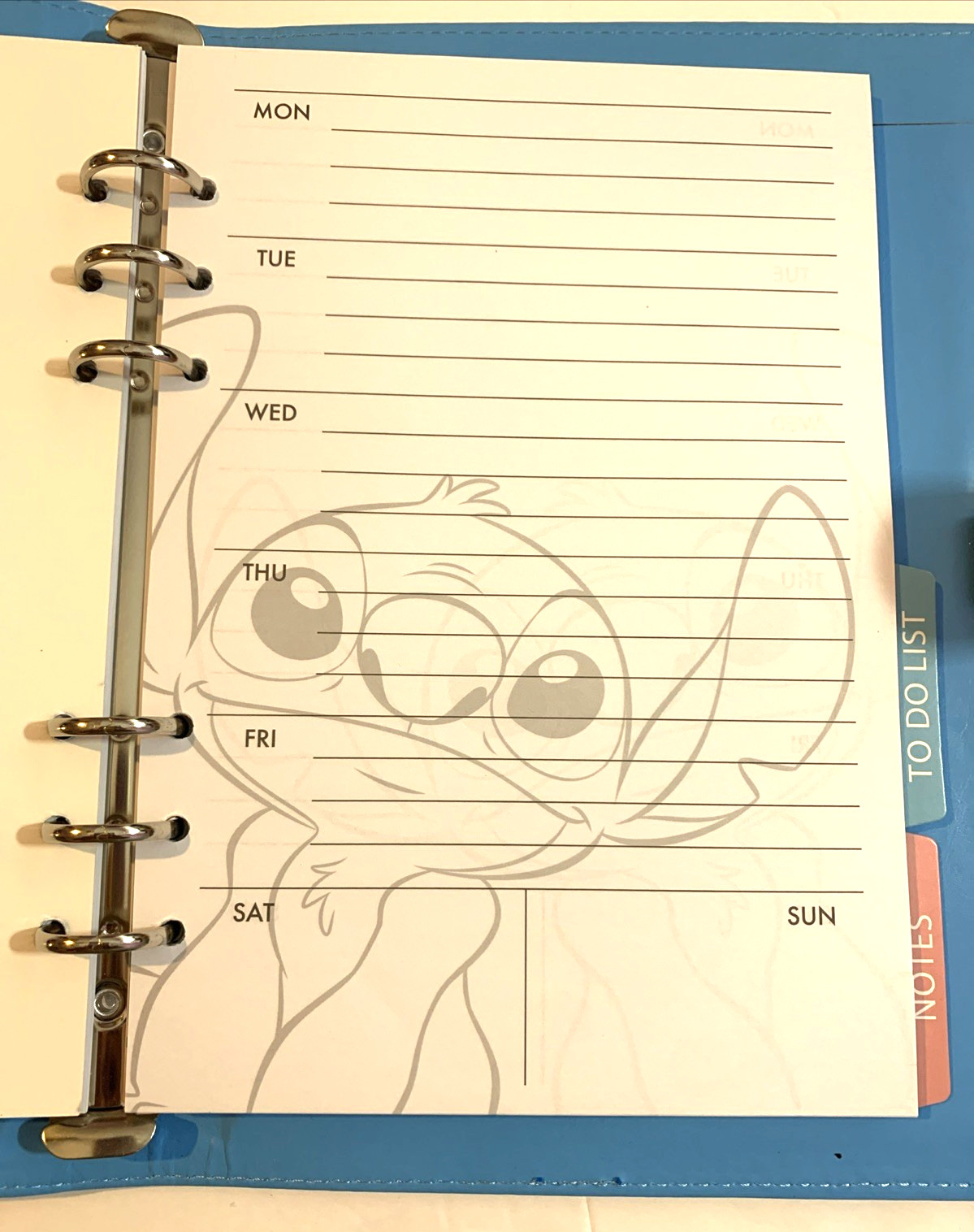 Disney STITCH & ANGEL Agenda Monthly Weekly To Do List Notes Lilo & Stitch Movie