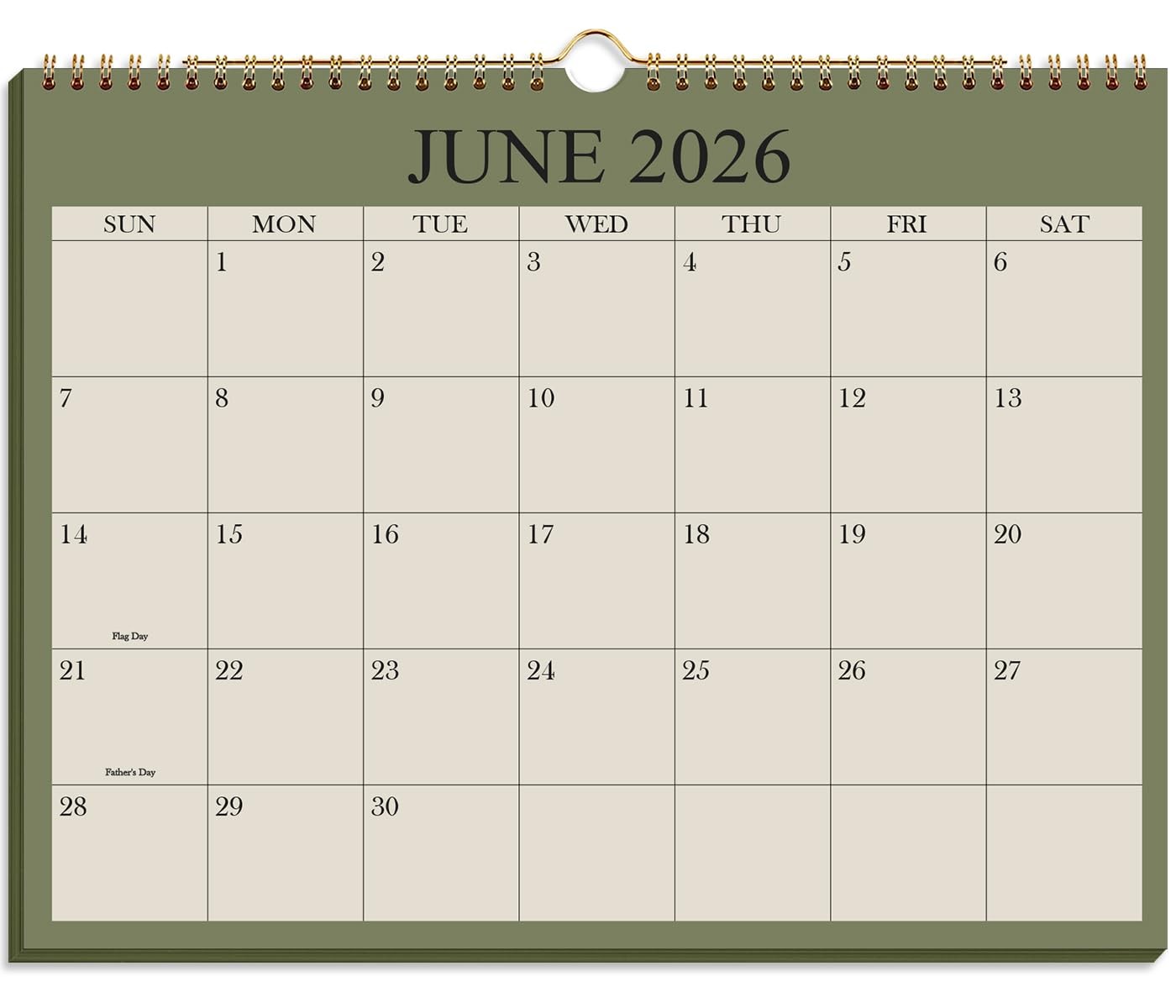 2026-2027 Calendar – Wall from July 2026 8.5″ x 11″, Cyan