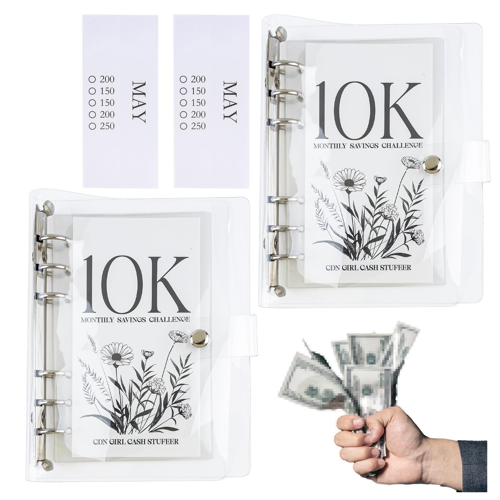 5K 10K 25K Envelope Challenge Budget Planner Money Saving Cash Challenge Book