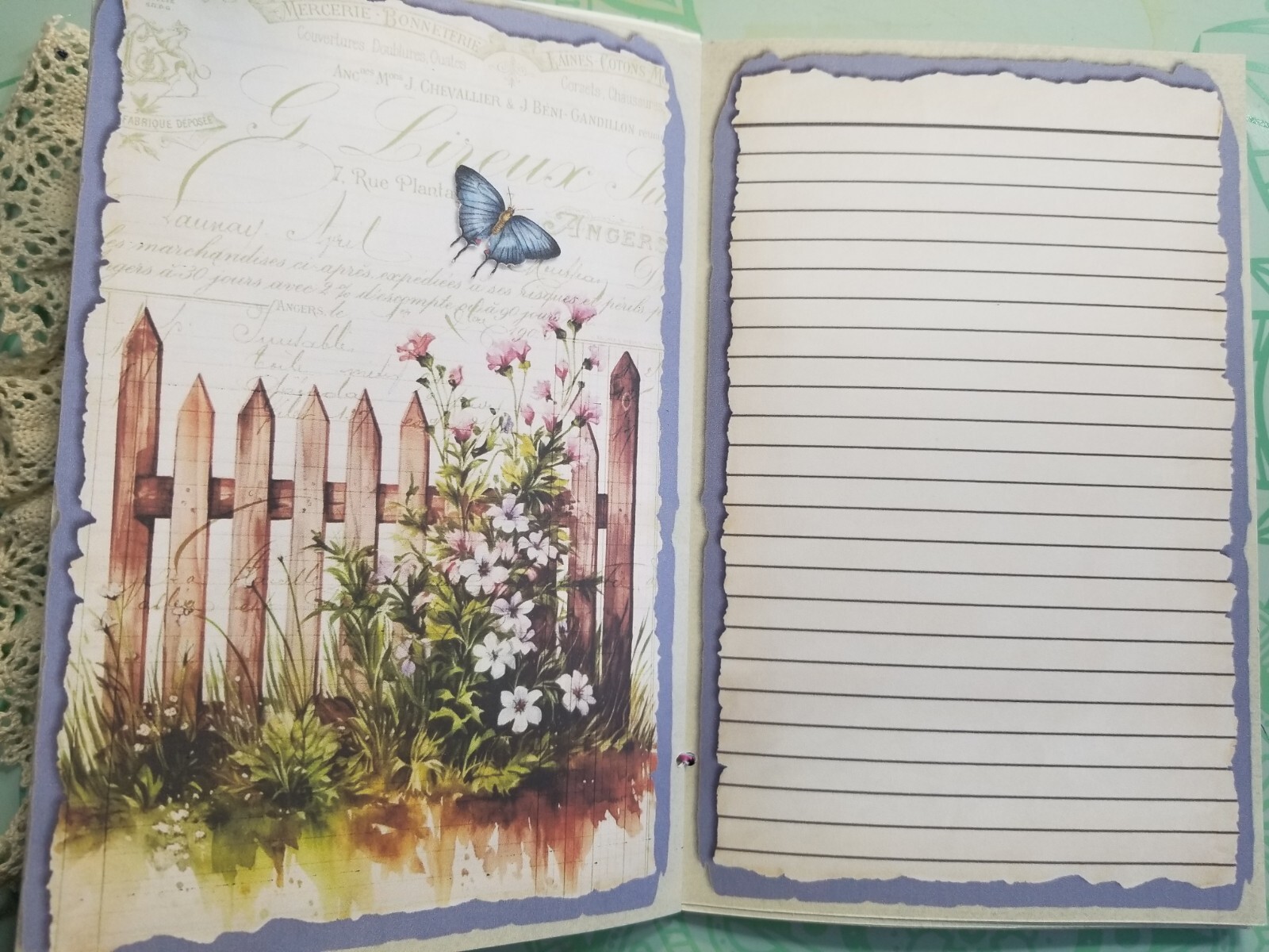 Junk Journal Booklet “SPRINGTIME” HANDMADE Cards, Pockets, Ephemera, Stickers