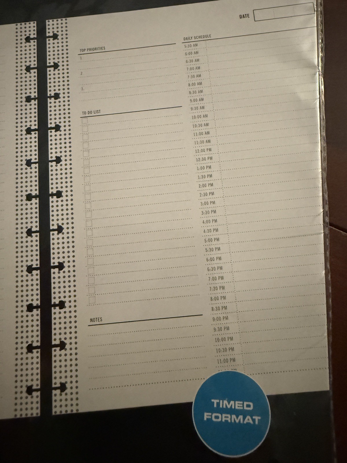 TUL Discbound Undated Daily Planner Refill Pages, Undated, 50 Sheets Letter Size