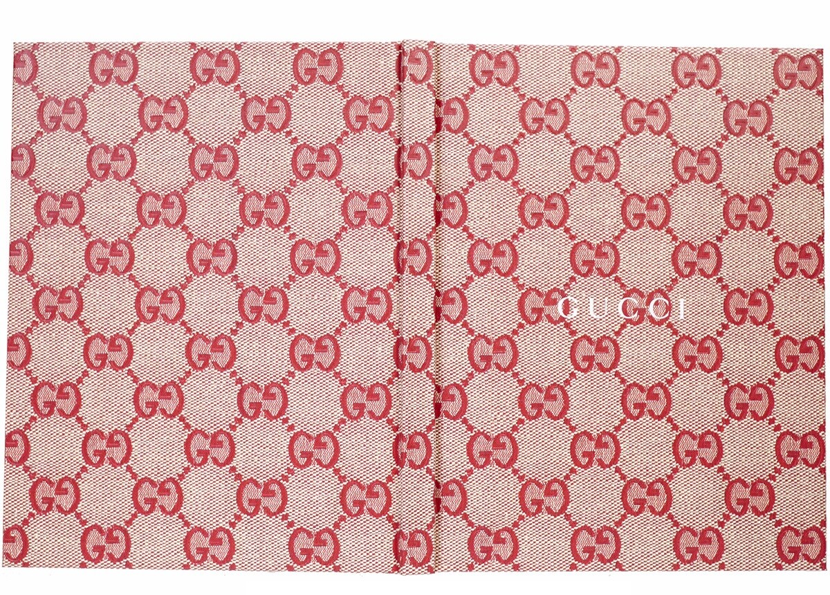 Gucci ‘My Scrapbook’ GG Monogram Hardcover Notebook Red Size 7.3 x 5.6″ NEW