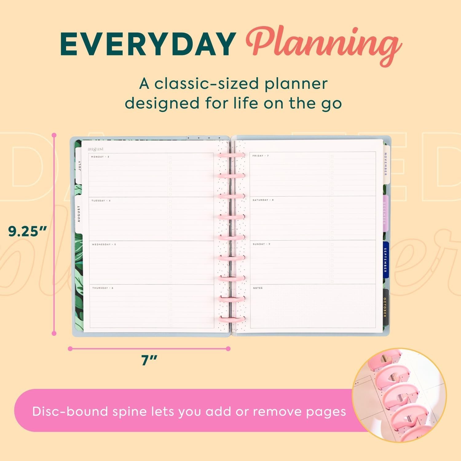 Happy Planner Disc-Bound Planner July 2026–June 2027, Includes 3 Extra Months…