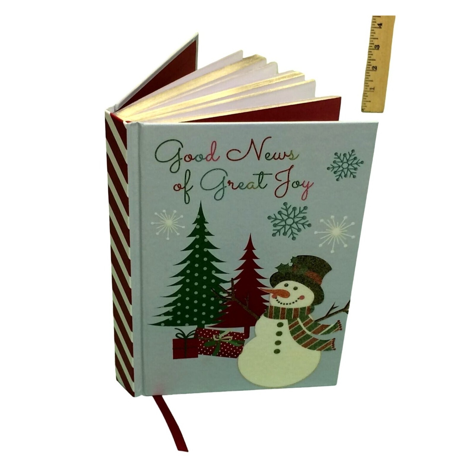 Holiday Snowman Hardcover Journal With Lined Pages & Bookmark Ribbon
