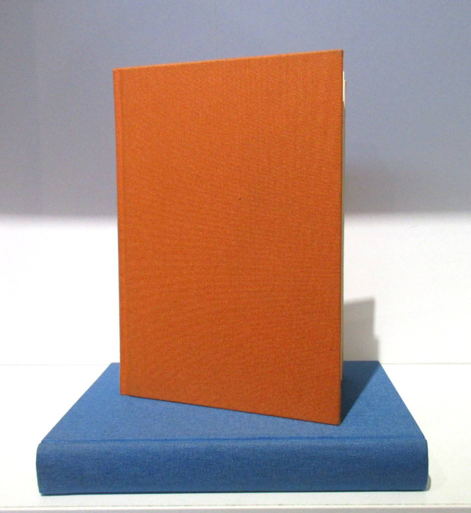Notebook 6×8″ Lined Pages w Tabs Fabric Cover Hardcover Graphic Image Orange