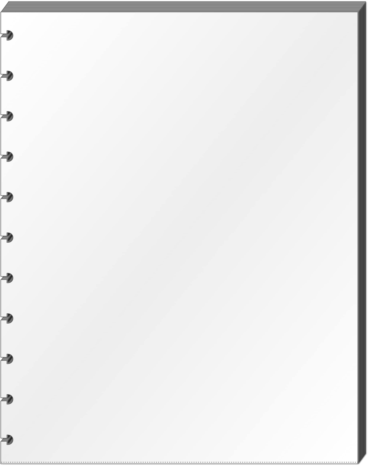 Letter Sheet Protectors for Discbound Notebooks fits Circa, Arc, TUL (Transpa…