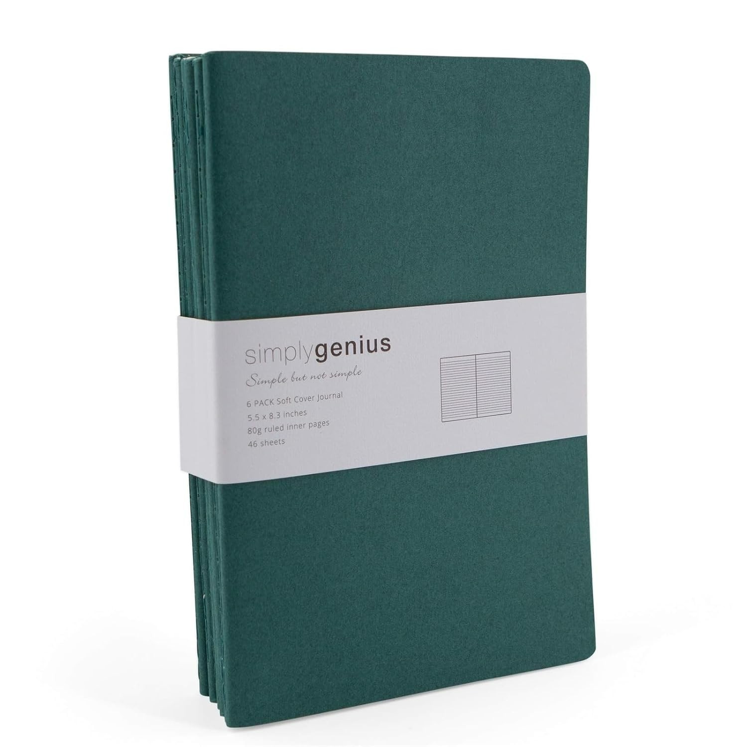 Simply Genius A5 Lined Notebooks – Softcover Journaling Notebooks – Smooth Cr…