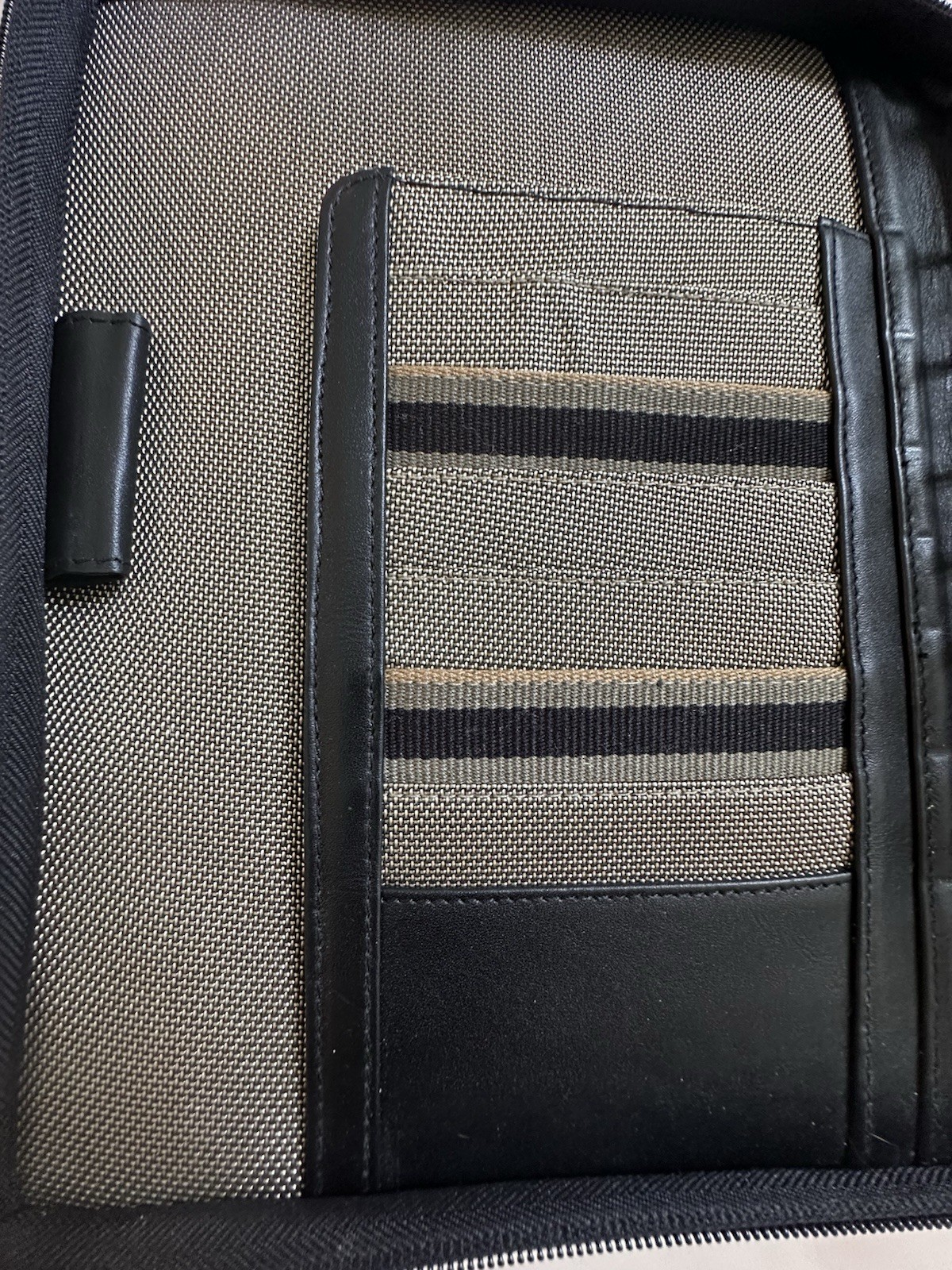 Vtg Franklin Covey Blk Full Grain Leather Planner Organizer 7 Ring Binder Zipper