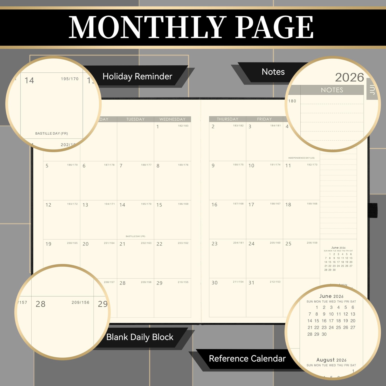 2026-2027 Planner – Weekly and Monthly Planner 2026-2027, Jul.2026 – Jun.2027…