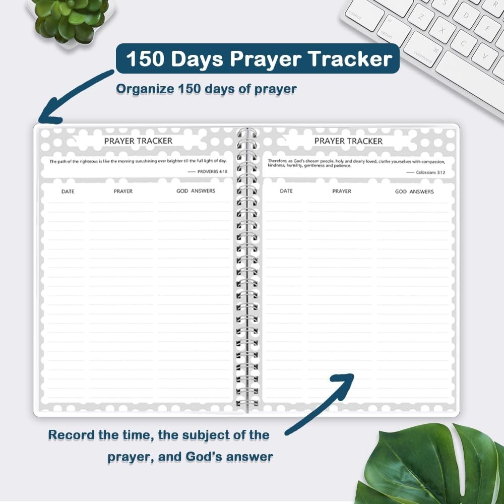Acid-Free Prayer Journal with Scripture – Mindfulness & Gratitude Focus