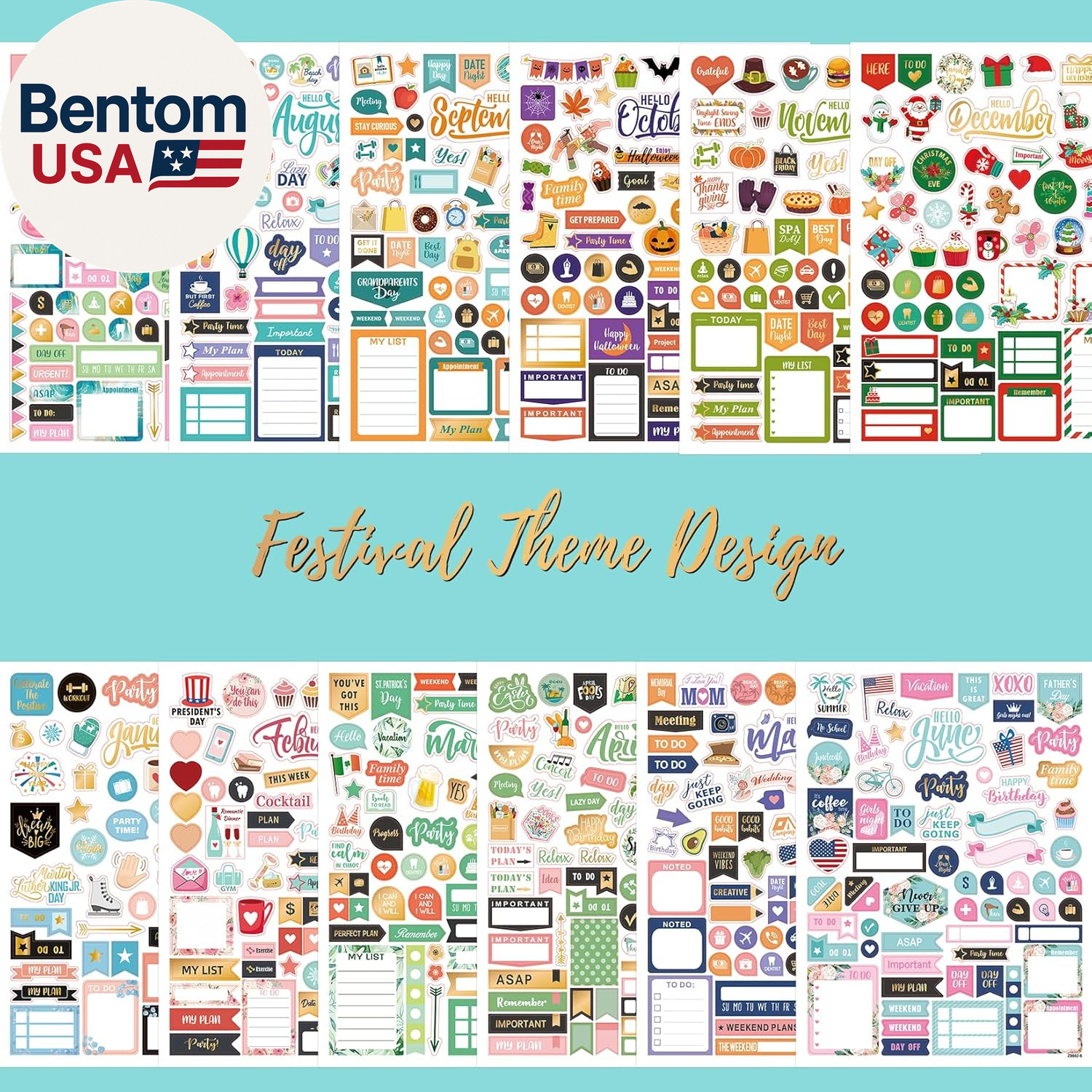 Planner Stickers – Monthly Planner Stickers and Accessories 25 Pages 1500+ Stunn