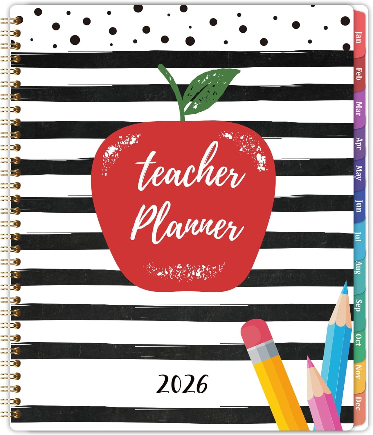 2026 Teacher Planner, Lesson Planner 2026, January 2026 – December 2026, 8.5″ x