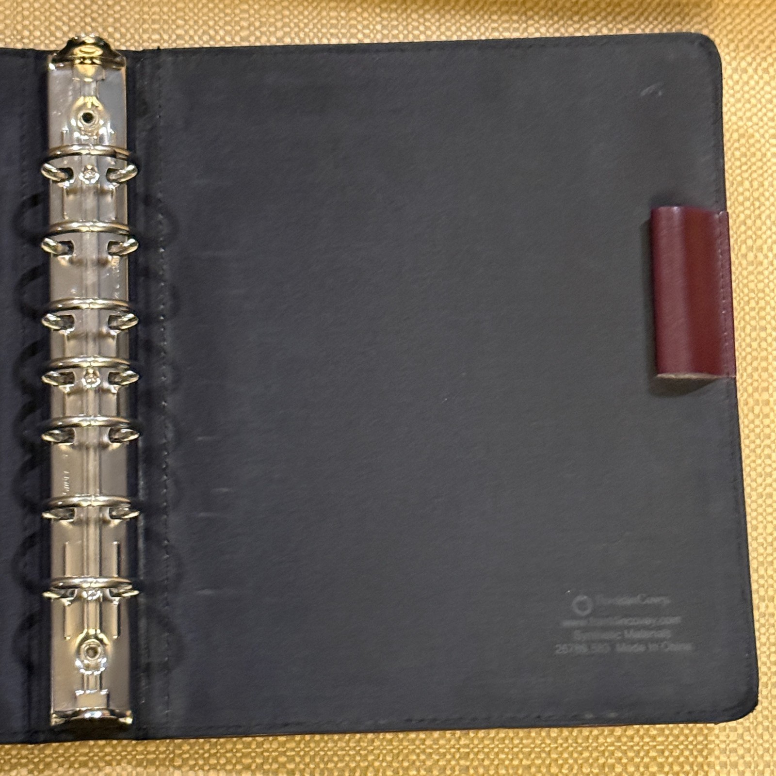 Franklin Covey Classic 7 Ring Planner Binder Organizer Burgundy Faux Leather