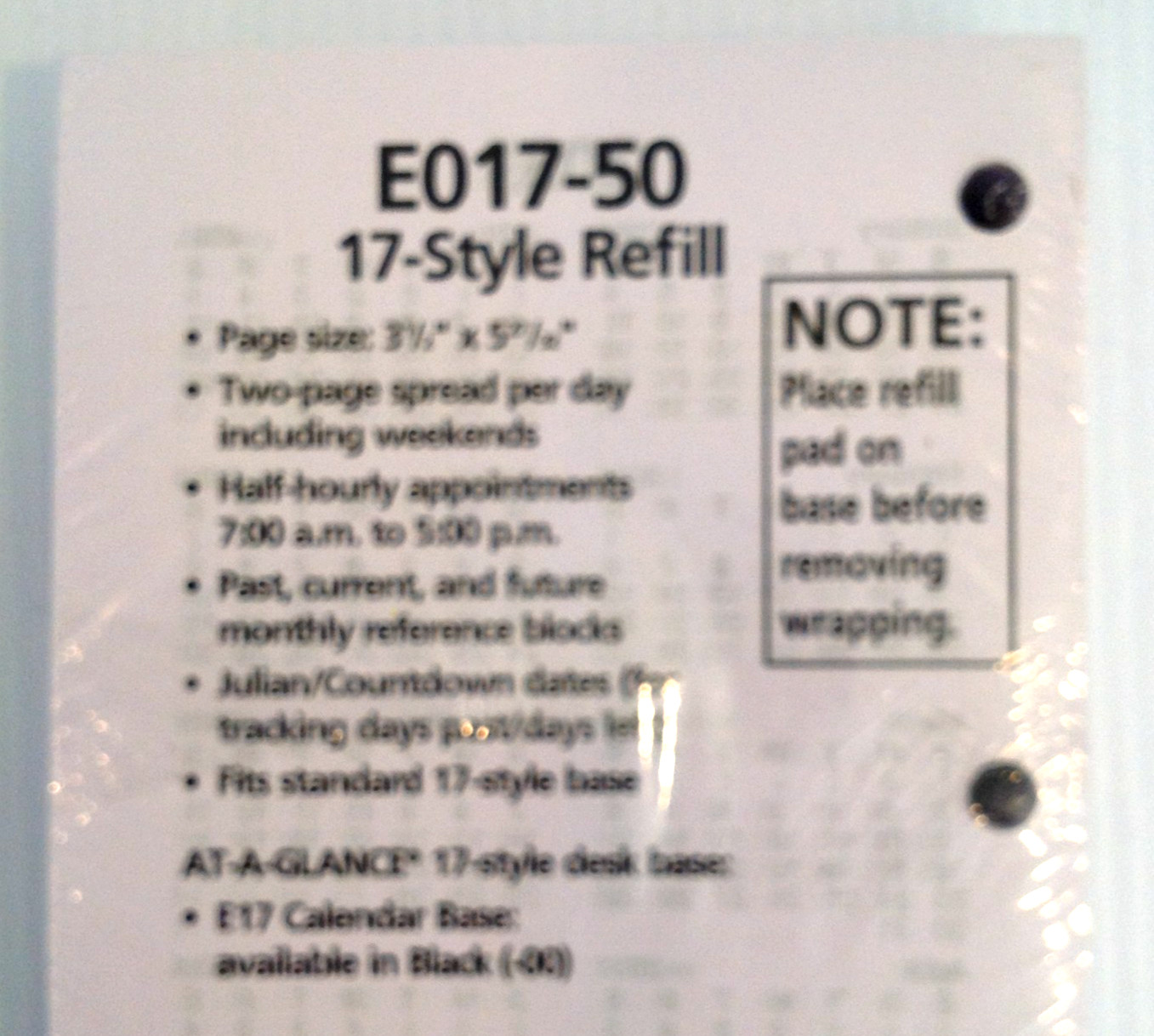 2026 At-A-Glance E017-50 Daily Desk Calendar w Index Refill Only 3.5 x 6″ NEW