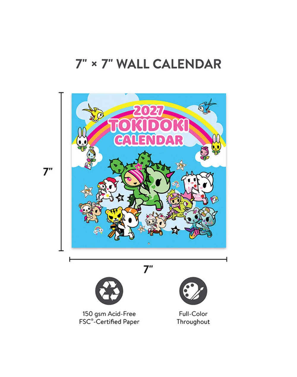 2027 tokidoki Calendar (7×7)