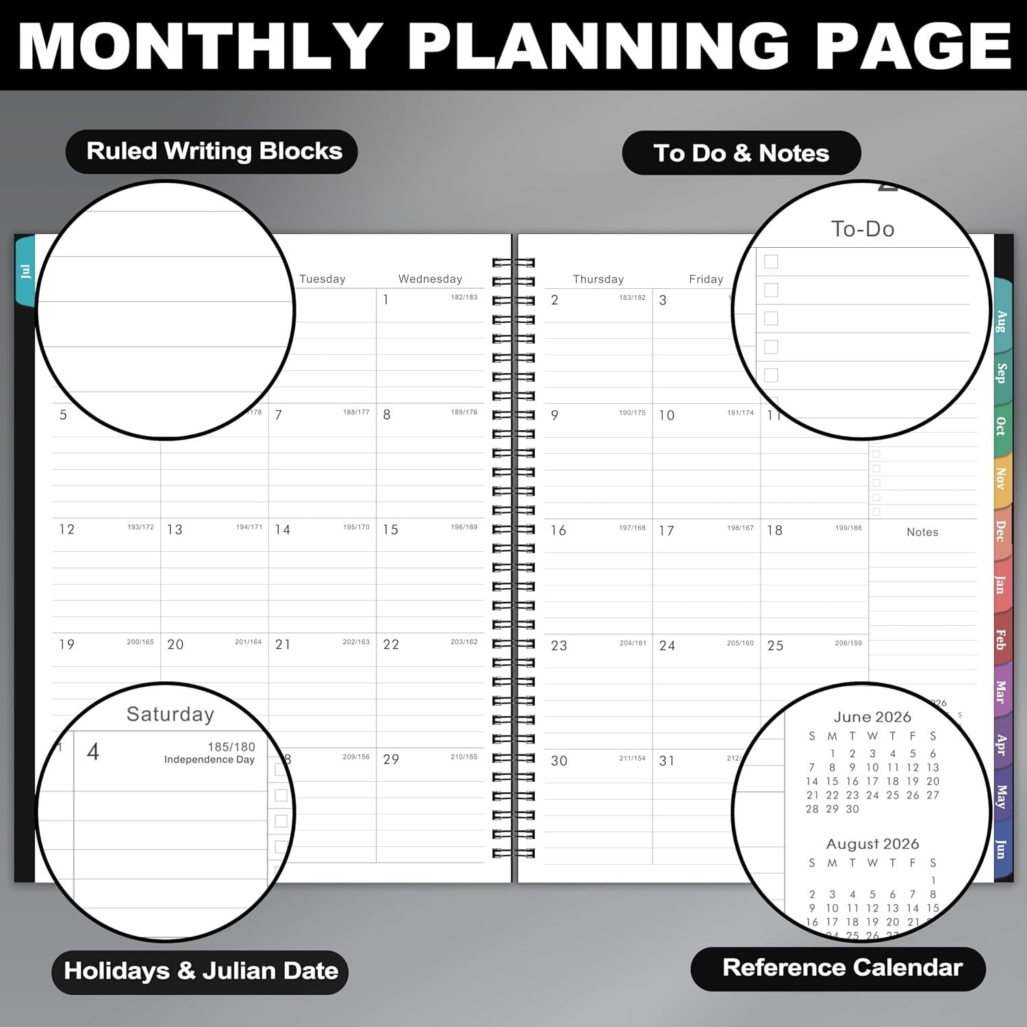 Weekly and Monthly Planner 2026-2027, July 2026-June 2027, 8.5” x 11” | Academ