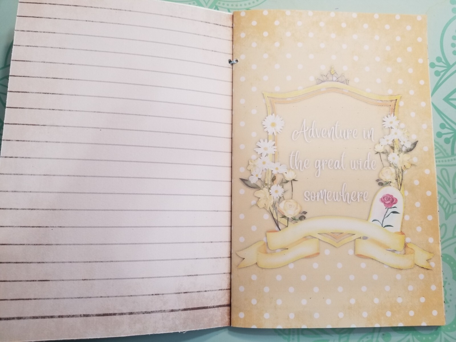 Junk Journal Blank Booklet “PRINCESS TALES” HANDMADE LG 8.5″x5.5″ 40pg