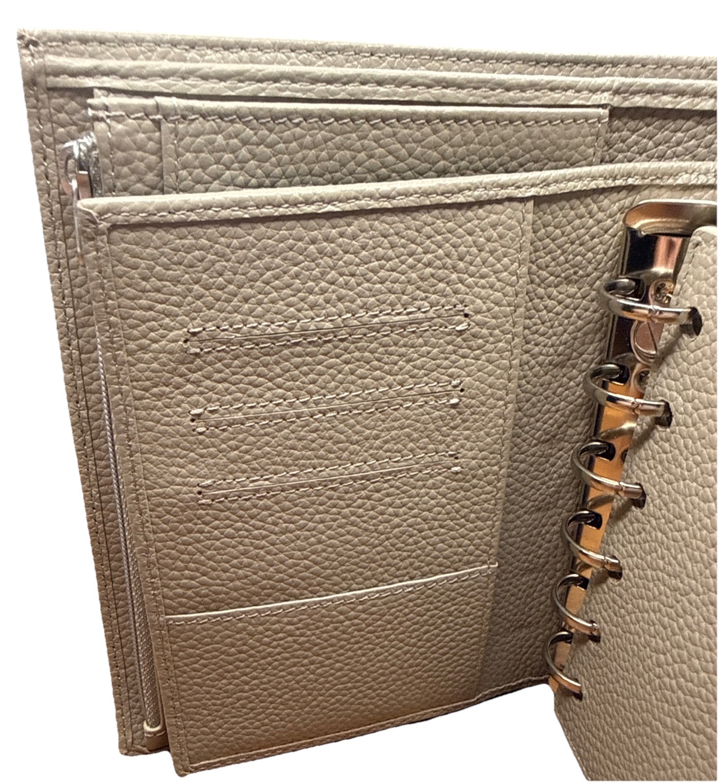Moterm Pocket Versa Binder A6 Planner & Wallet Combo Pebble Taupe, 19mm Rings