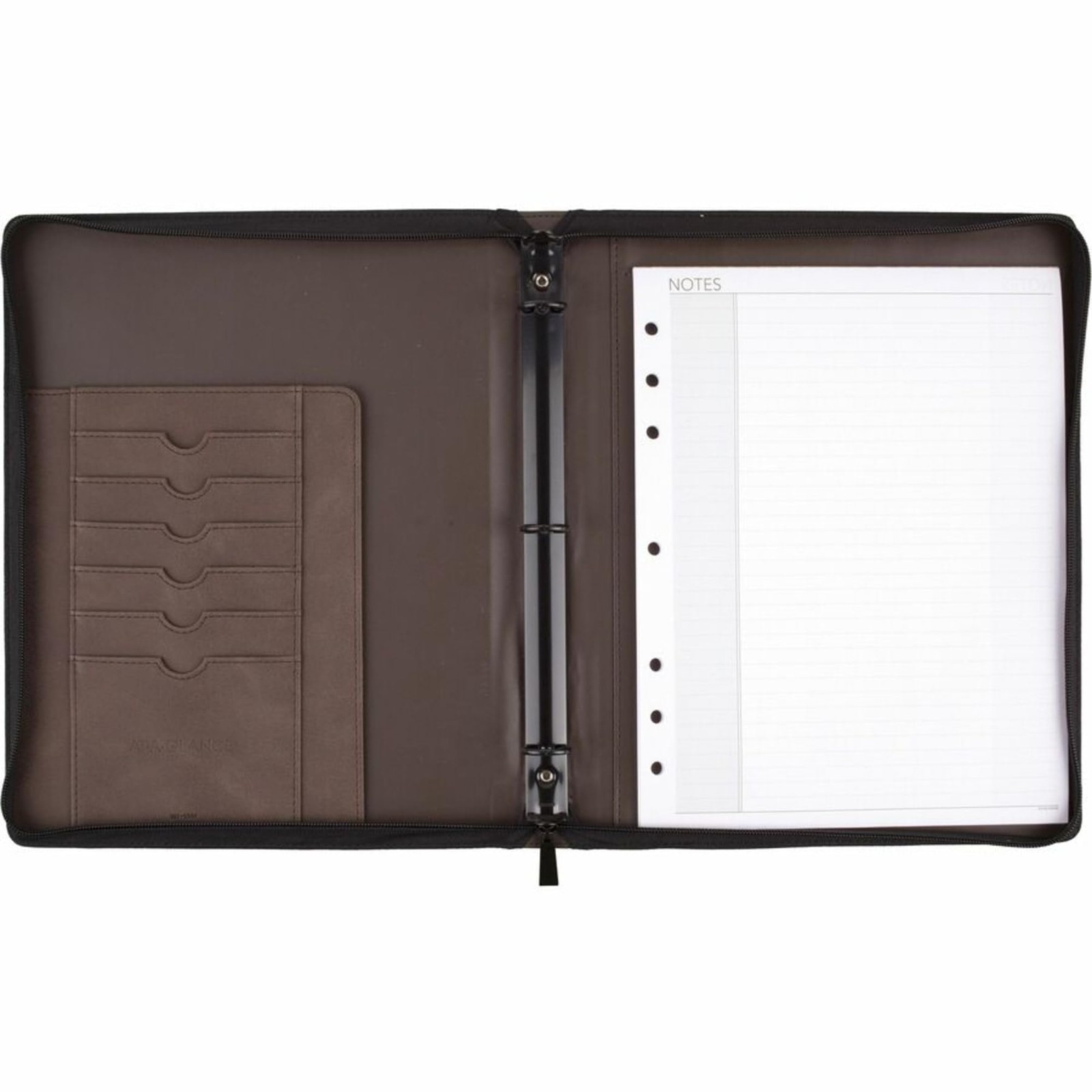 Day Runner Undated Harrison Leather Day Planner, 8-1/2-x-11-inch (307-0304), Bro
