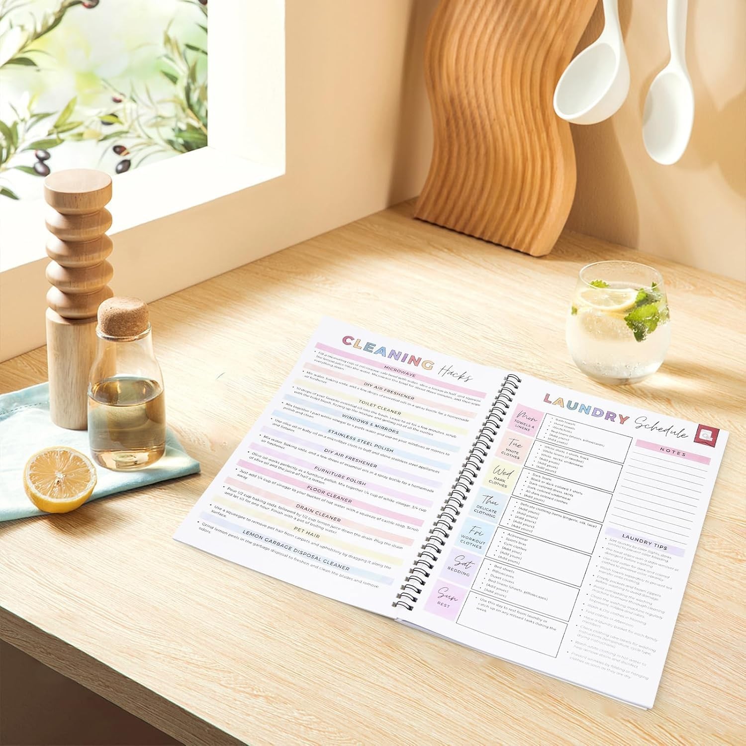 ADHD Cleaning Planner, Schedule and 28.5x21cm/11.22×8.27inch, white