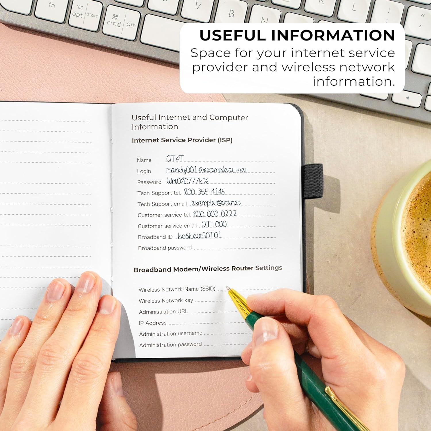 Compact Password Organization Notebook
