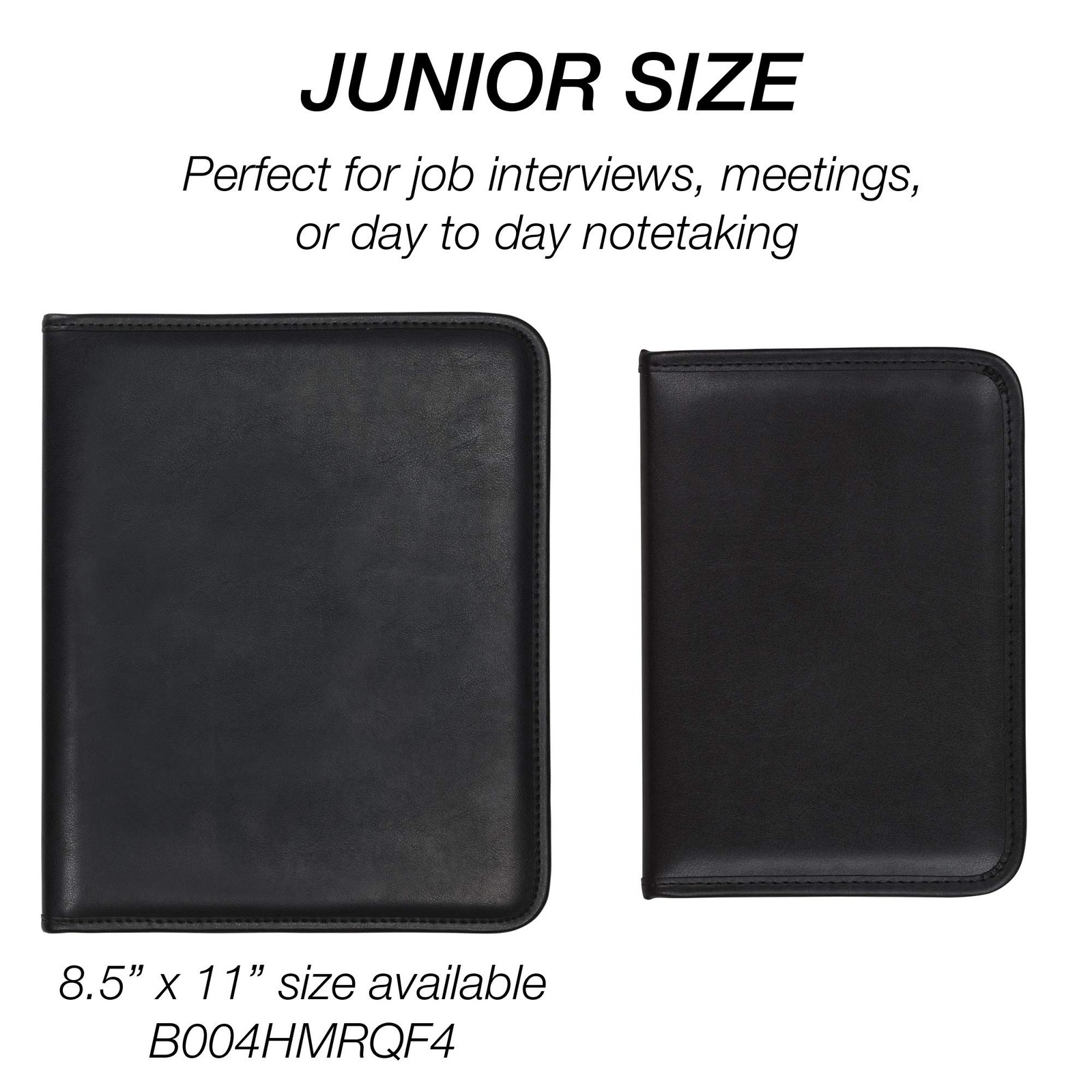 Professional Padfolio, Business Portfolio, Black, Includes 5×8 Writing Pad
