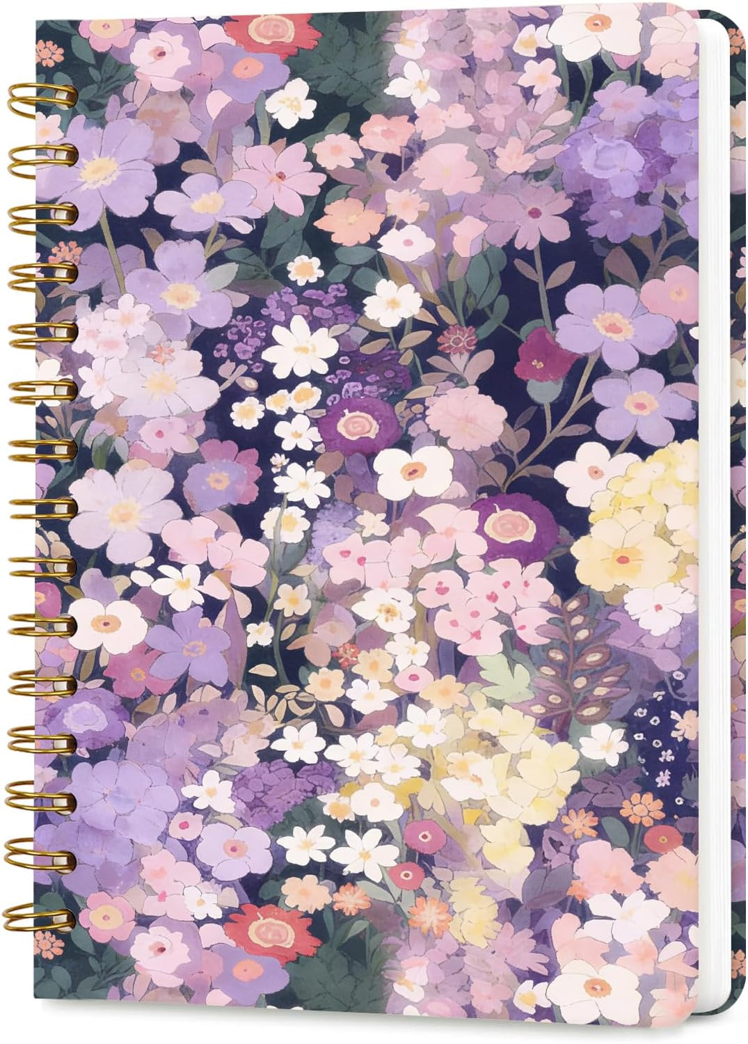 Lined Spiral Journal Notebook, A5 College Ruled Spiral Notebook for Women, Hardc
