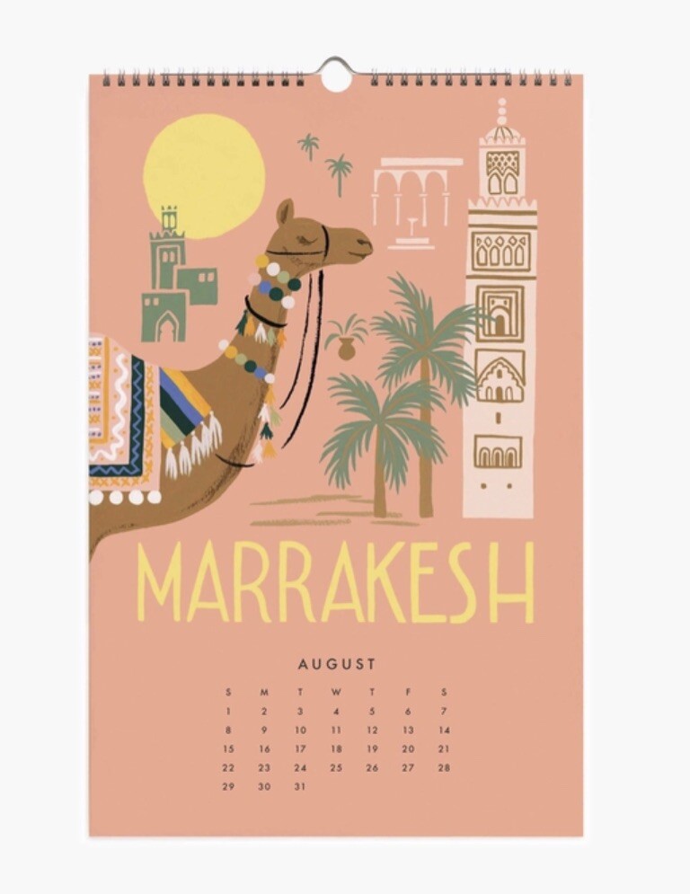 Anthropologie Rifle Paper Explore the World 2021 Calendar 12 PRINTS Travel 17×11