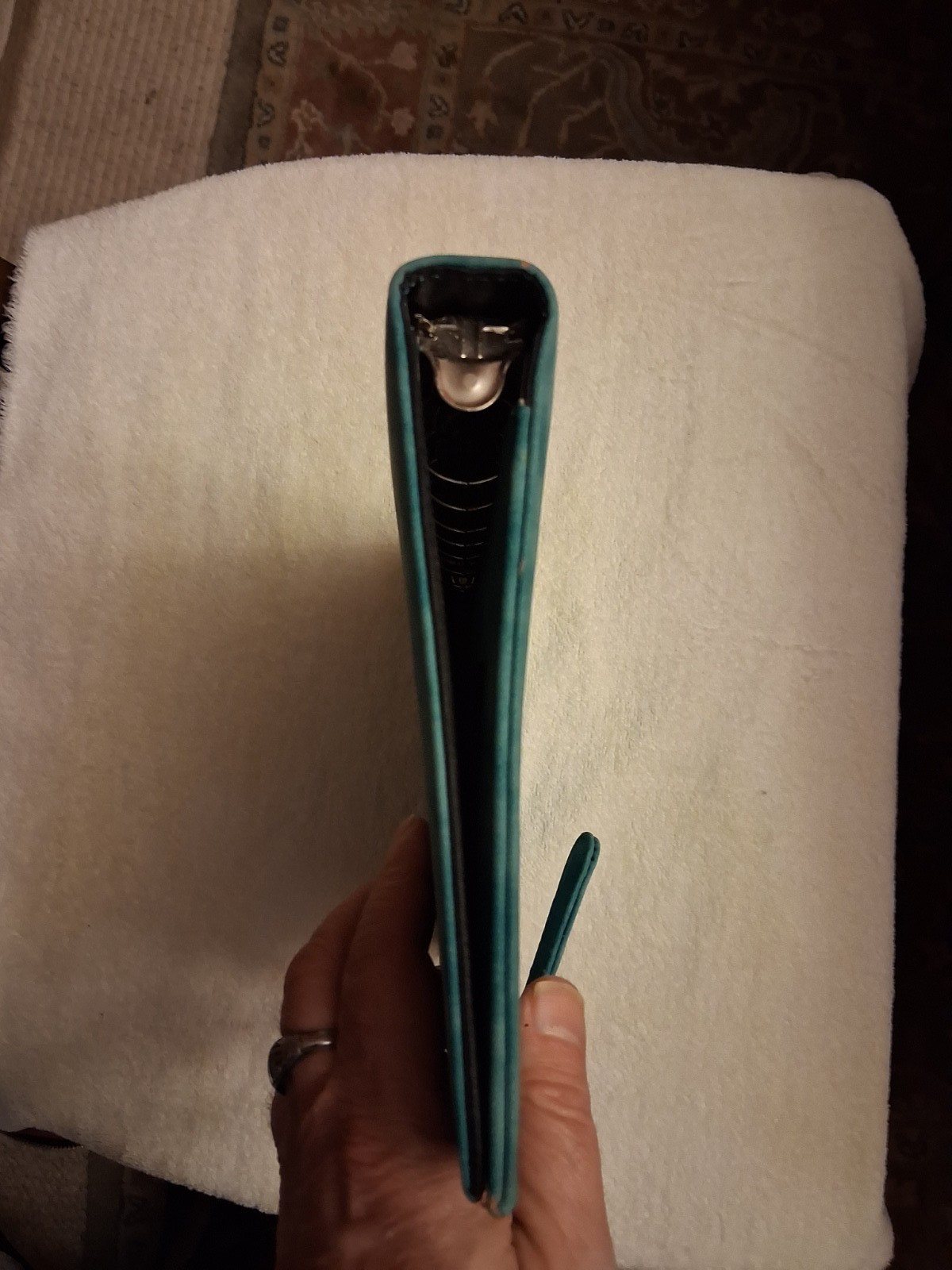 Day-Timer Desk Planner Organizer Binder 7 rings Turquoise Blue
