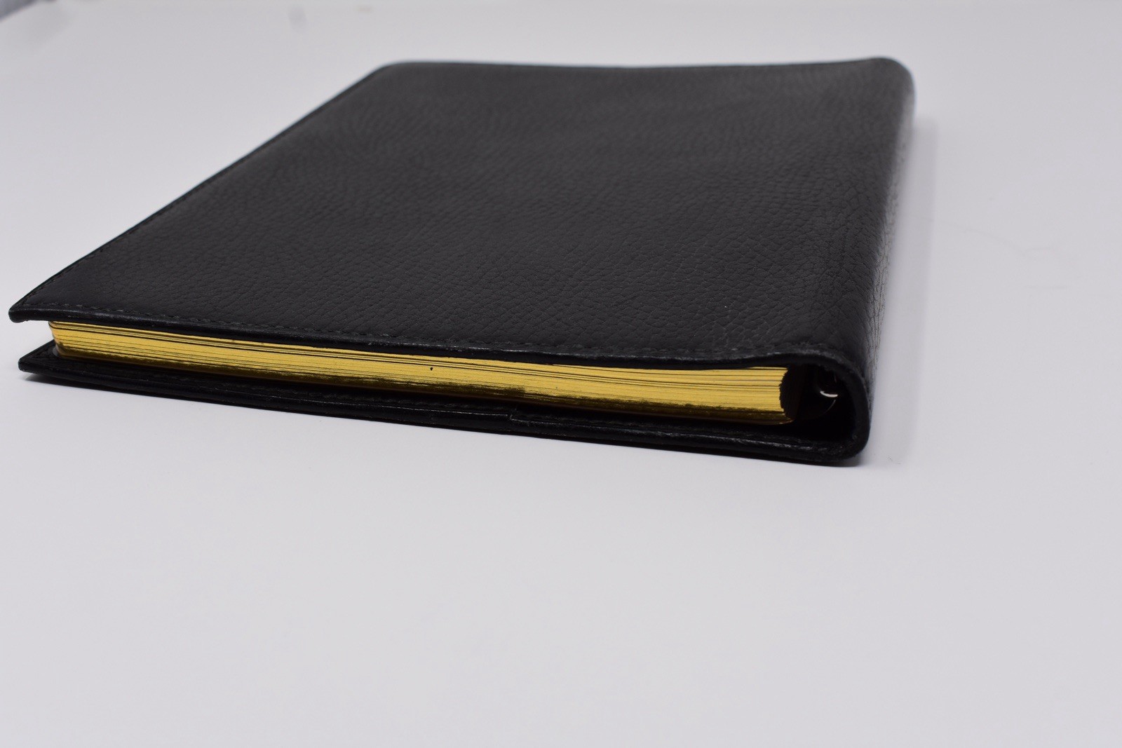 Hermes Vintage Black Calf Skin Leather Notebook/Agenda Holder